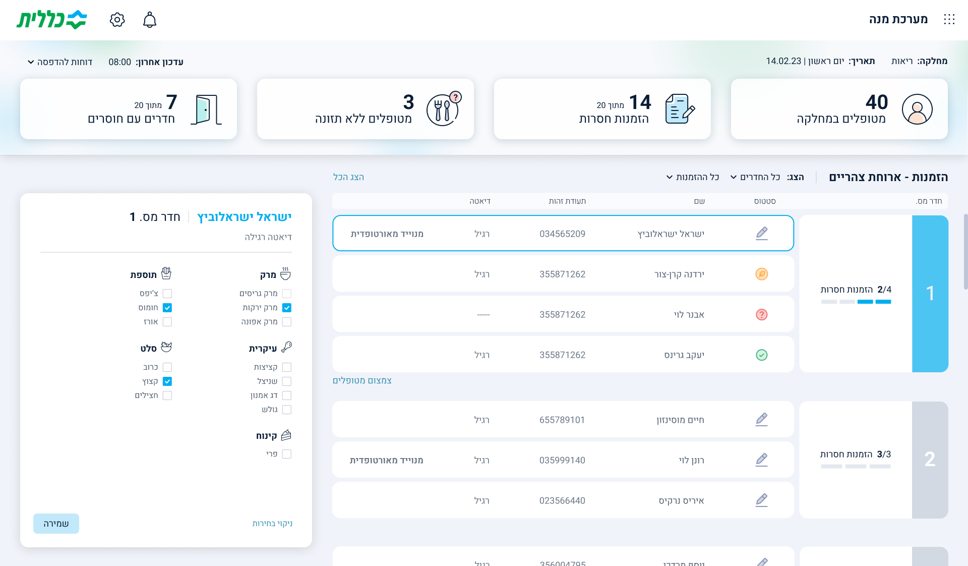 Meal Management System